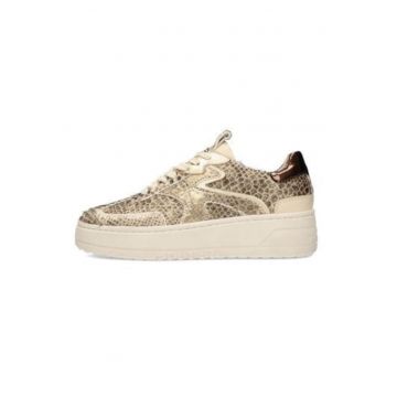 Pantofi sport Aurelie din piele cu aspect de piele de sarpe