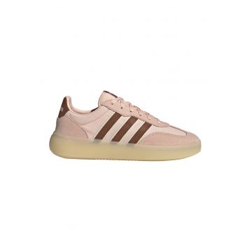 Pantofi sport Barreda Decode cu piele intoarsa - Visiniu/Roz prafuit
