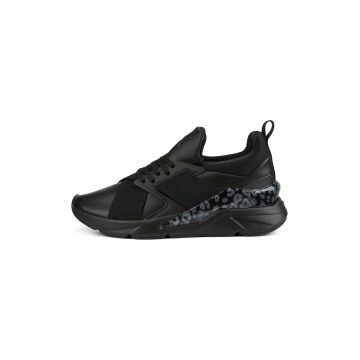Pantofi sport cu animal print Muse X5 - Negru