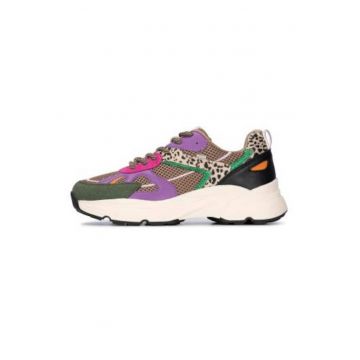 Pantofi sport cu aspect colorblock