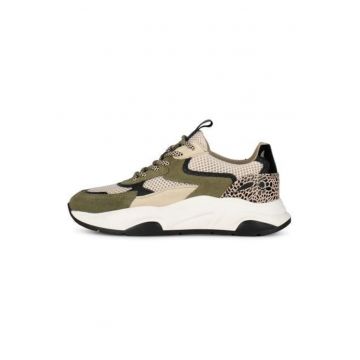Pantofi sport cu detalii din piele