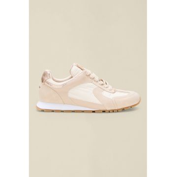Pantofi sport cu garnituri cu aspect metalizat - Bej