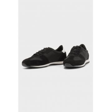 Pantofi sport cu garnituri din piele intoarsa Yasmin - Negru