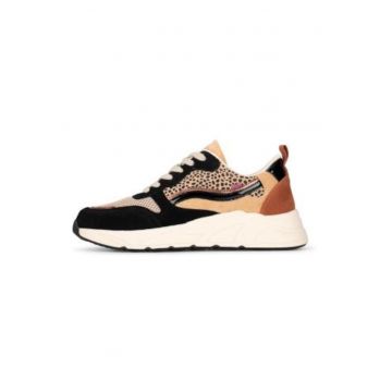 Pantofi sport cu imprimeu si talpa wedge