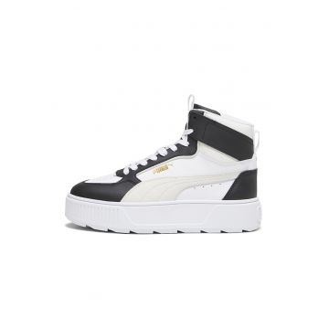 Pantofi sport cu insertii de piele Karmen Rebelle - Alb/Negru/Gri