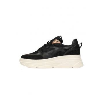 Pantofi sport cu insertii din plasa si talpa wedge JANA
