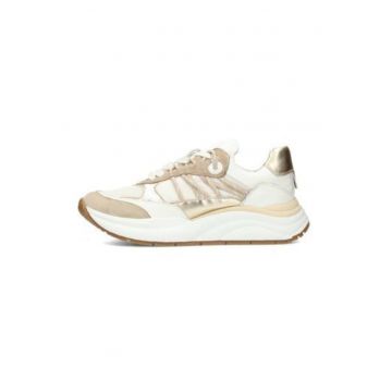 Pantofi sport cu talpa wedge din piele si piele intoarsa Charu