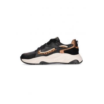 Pantofi sport cu talpa wedge si piele intoarsa IVA