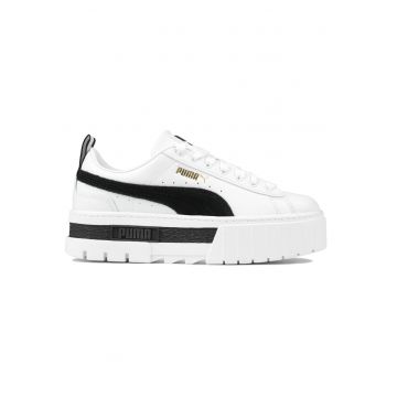 Pantofi sport dama  Mayze LTH - talpa platforma - alb - piele naturala