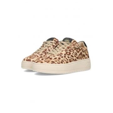 Pantofi sport din piele cu animal print