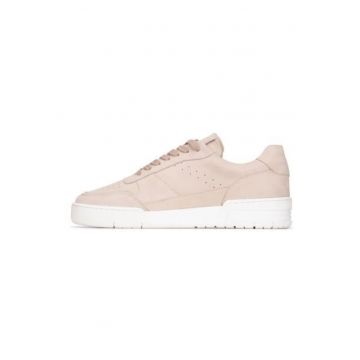 Pantofi sport din piele cu perforatii decorative