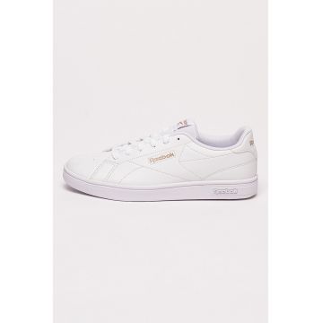 Pantofi sport din piele ecologica Court Clean - Alb