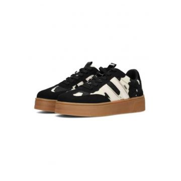 Pantofi sport din piele ecologica cu sireturi
