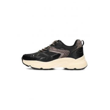 Pantofi sport din piele ecologica si material textil cu sireturi Ayoki