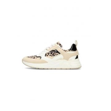 Pantofi sport din piele intoarsa ecologica cu animal print Rosie