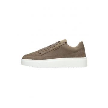 Pantofi sport din piele nabuc - cu platforma ENZO