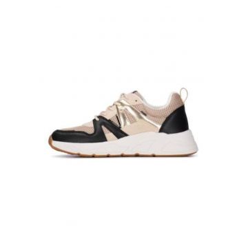 Pantofi sport din textil cu detalii contrastante