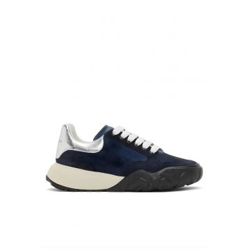 Sneakers barbati -  Court Trainer - Negru/Argintiu/Bleumarin