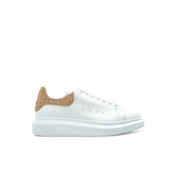Sneakers femei -  Oversized Crystals - Alb/Galben