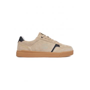 Tenisi barbati G-Star Raw - piele naturala - bej - design minimalist -