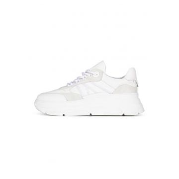 Tenisi din piele naturala cu tapla tip wedge