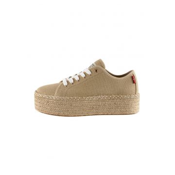 Tenisi flatform de panza - Bej
