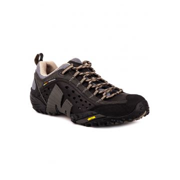 Ghete trekking barbati Intercept J73703 -  Piele nabuc - Negru - Negru