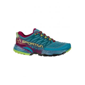 Pantofi alergare trail dama  Akasha II - Visiniu/Turcoaz