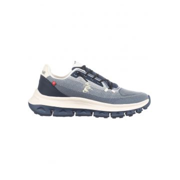 Pantofi sport cu detaliu logo - Alb/Albastru - Alb/Albastru