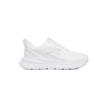Pantofi sport dama  albi - plasa/piele naturala - talpa groasa - design confortabil