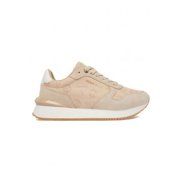 Pantofi sport dama  bej - material textil/sintetic - design versatil