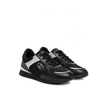 Pantofi sport dama -  BF5013 PX685 - negru/argintiu - sintetic