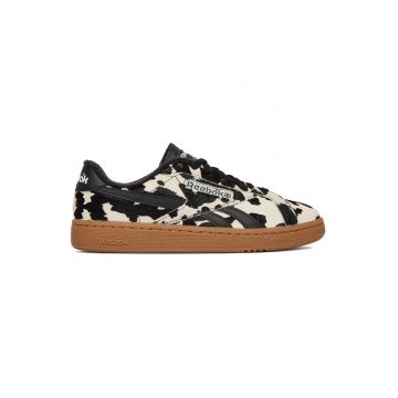 Pantofi sport dama  piele naturala - alb/negru - design original - confortabili