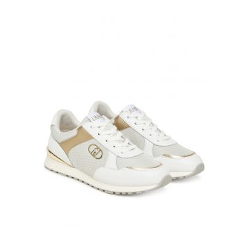 Pantofi sport dama -  S1052 Maxi Wonder - alb/auriu - piele naturala