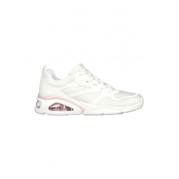 Pantofi sport de plasa cu garnituri sintetice Tres-Air Revolution - Alb/Roz pastel
