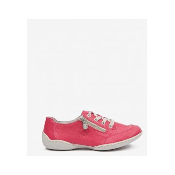 Pantofi sport din piele cu fermoar lateral -