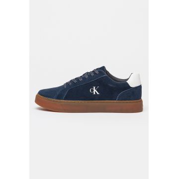 Pantofi sport din piele intoarsa cu sireturi si talpa cupsole Classic
