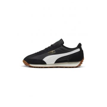 Pantofi sport Easy Rider Vintage Wns de piele intoarsa cu insertii textile - Negru