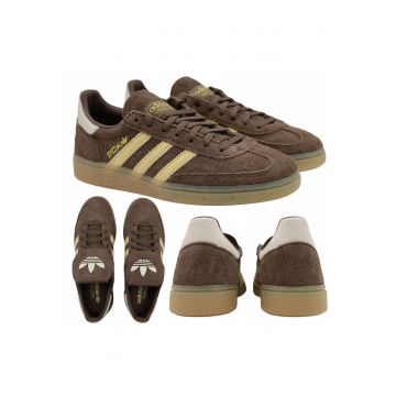 Pantofi Sport -  Handball Spezial LT IH1519 - Marimea 37 1/3 - Culoare Maro - Partea Superioara Din Piele Intoarsa De Inalta Calitate - Captuseala Textila Moale Pentru Confort Inalt - Sireturi Clasice - Talpa Din Cauciuc