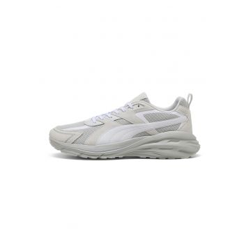 Pantofi sport Hypnotic din plasa cu garnituri din piele intoarsa - Alb murdar