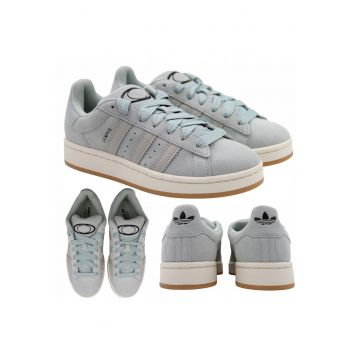 Pantofi Sport -  Originals - Campus 00S - Marimea 40 2/3 - Usori - Din Piele Nubuc De Inalta Calitate / Velur - Celebrele Trei Dungi Adidas In Stil Vintage - Sireturi Late Si Rezistente - Talpa Din Cauciuc Inaltata Pentru Confort - Gri