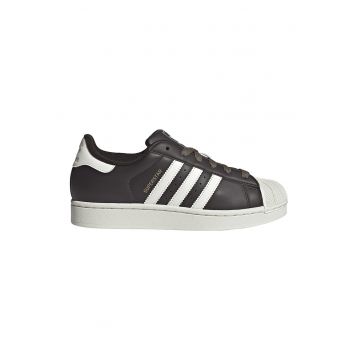 Pantofi sport Superstar II de piele - Negru/Alb optic