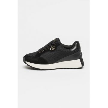 Pantofi sport wedge cu logo Lolo 20 - Negru