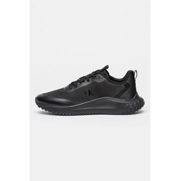 Pantofi sport wedge EVA Runner din material textil cu garnituri din material sintetic - Negru carbon