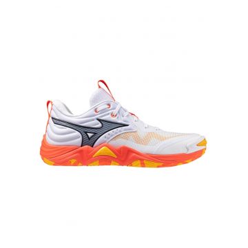 Pantofi volei  Wave Momentum Elite FW 2025-Alb/Corai-