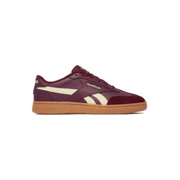 Tenisi dama  bordeaux/crem - piele intoarsa si material sintetic - sistem de inchidere siret