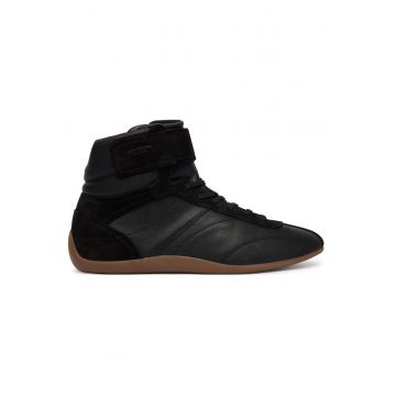 Tenisi dama -  piele naturala - negru - material sintetic