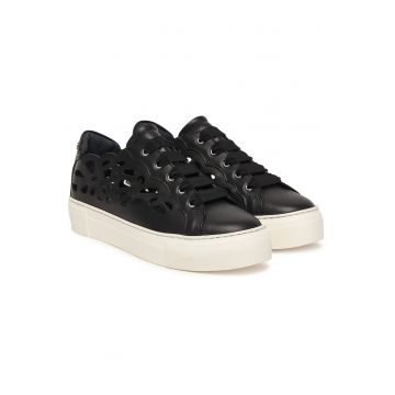 Tenisi dama -  piele naturala - negru - set de 1 pereche