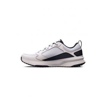Pantofi Charged Edge din piele cu insertii din plasa pentru antrenament - Alb optic