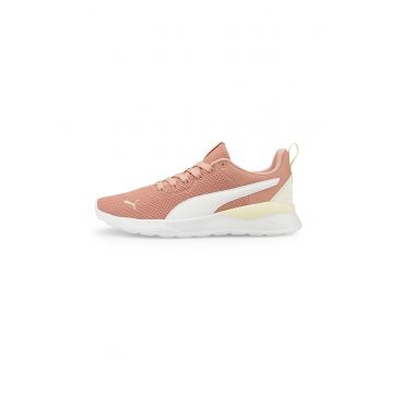 Pantofi sport Anzarun Lite din plasa cu garnituri din piele ecologica - Alb/Roz somon